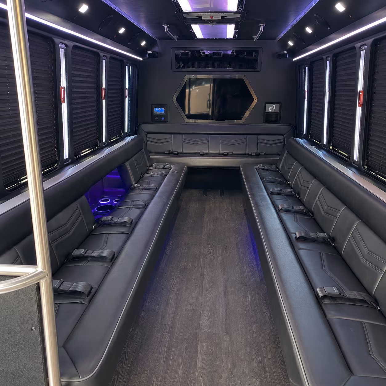 ontario 18 passenger party bus interior
