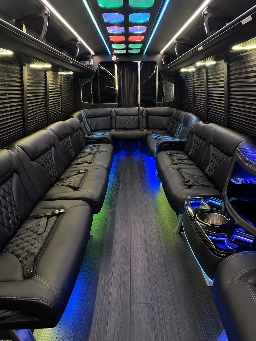ontario 20 passenger party bus interior