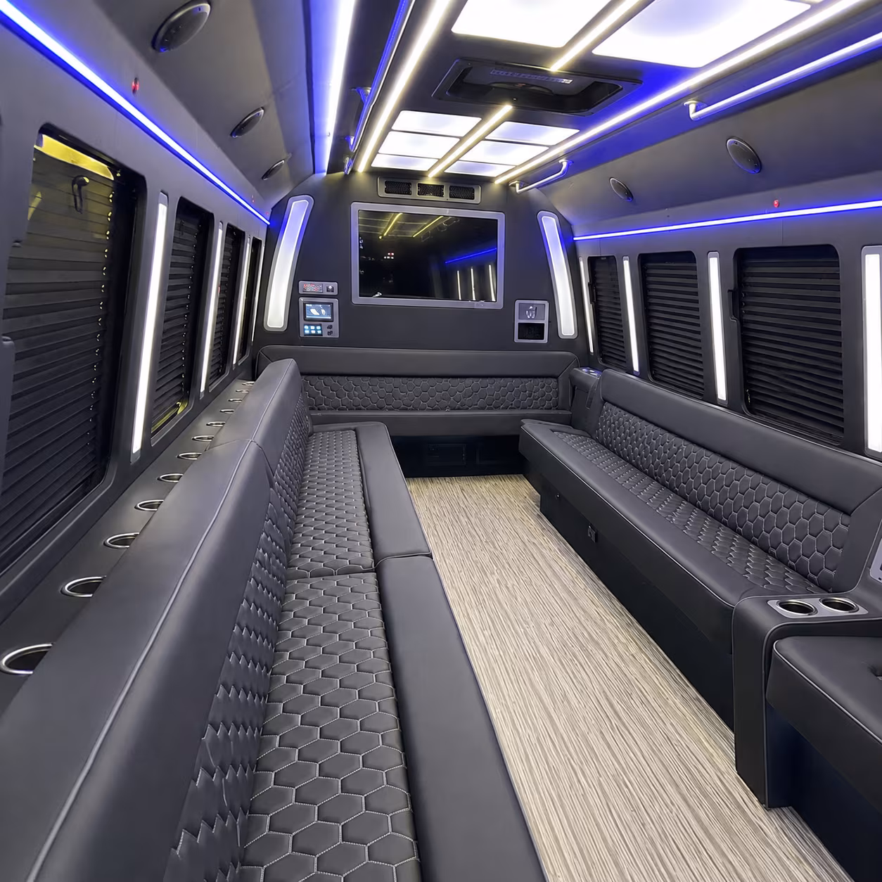 ontario 40 passenger party bus inside