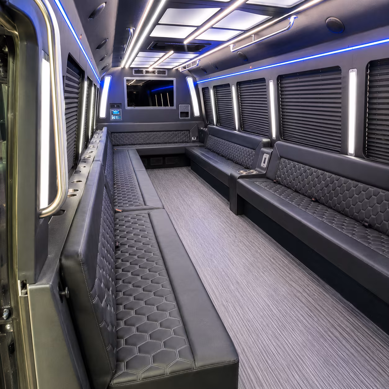 ontario 40 passenger party bus interior