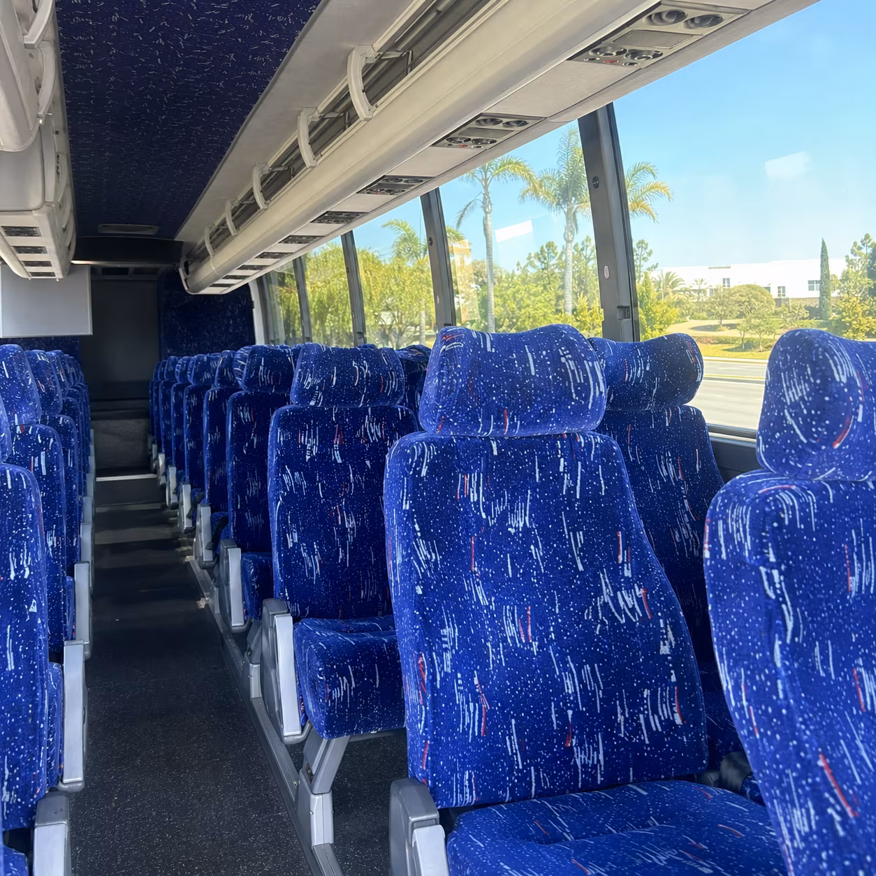 ontario charter bus rental interior