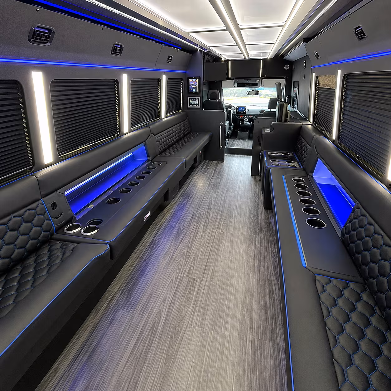 ontario party bus rental interior